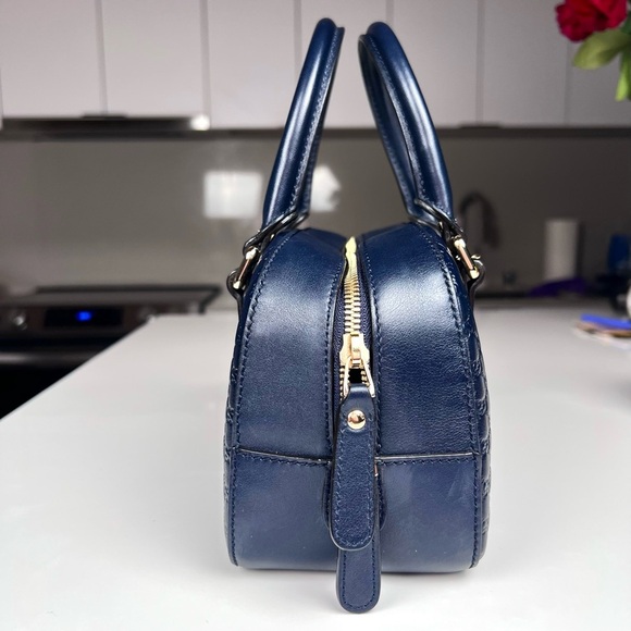 Gucci MicroGuccisima Navy Blue Satchel Bag - Picture 4 of 13